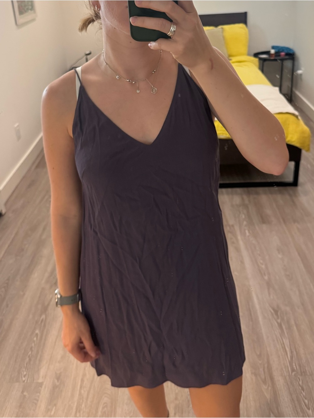Wilfred Lavender Slip Dress with V-Neck